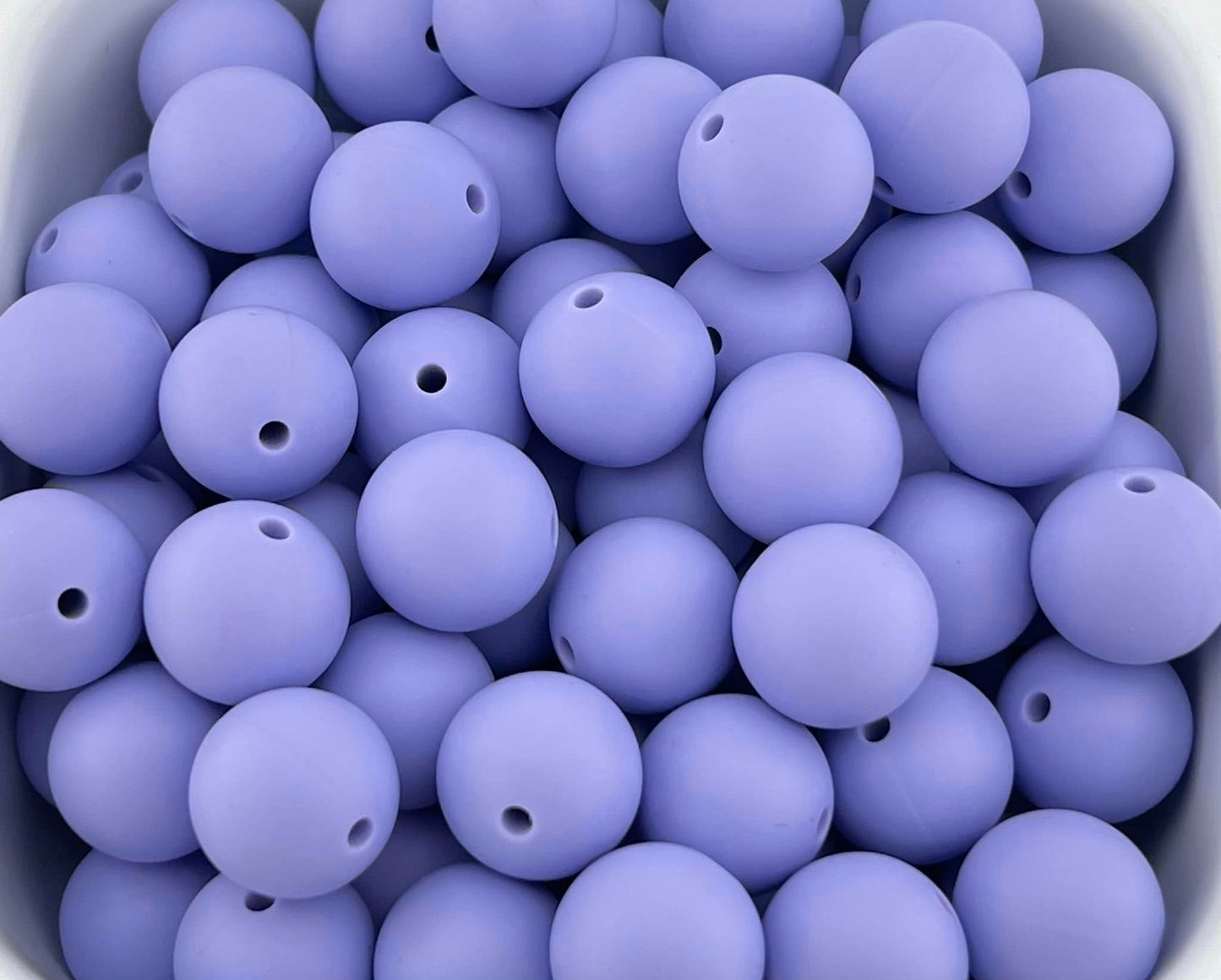 Pack of 100 15mm Taro Solid Silicone Beads