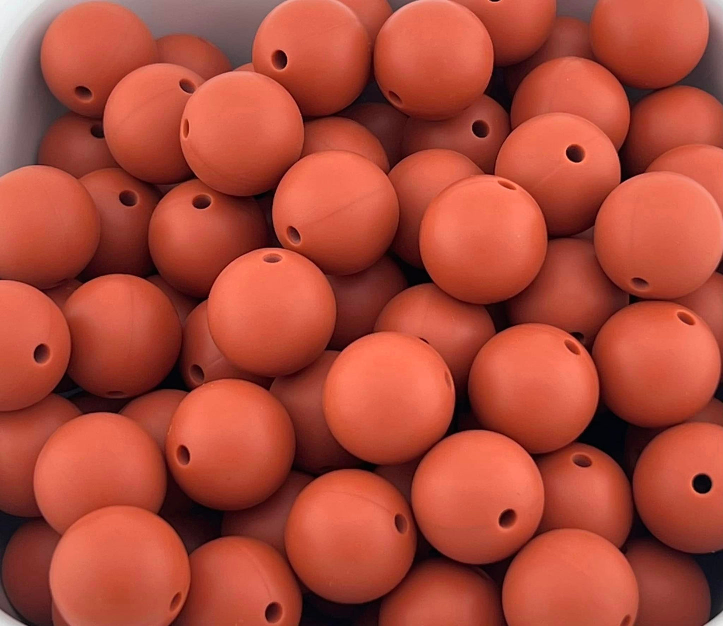 Pack of 100 15mm Autumn Glaze Solid Silicone Beads