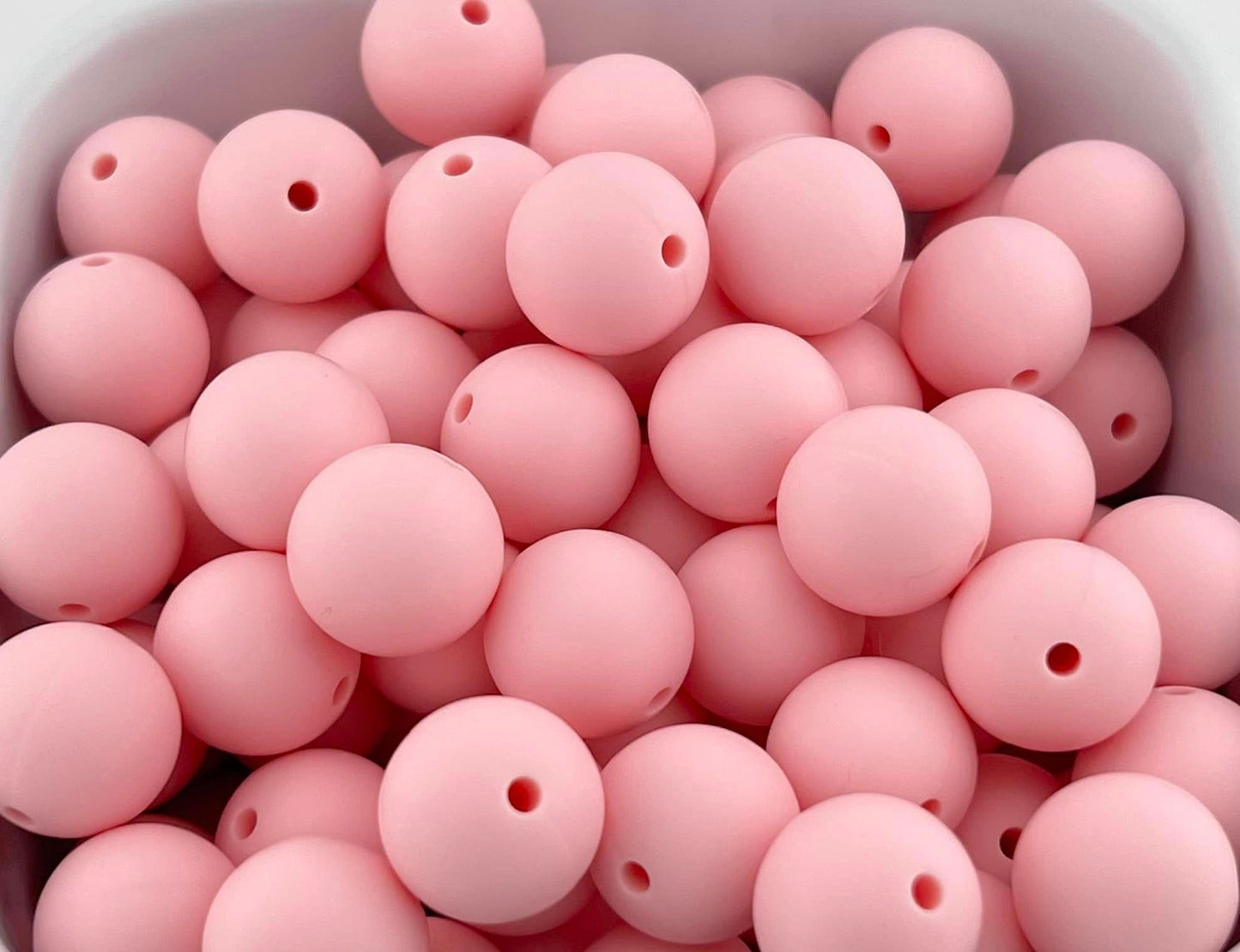 Pack of 100 15mm Quartz Solid Silicone Beads