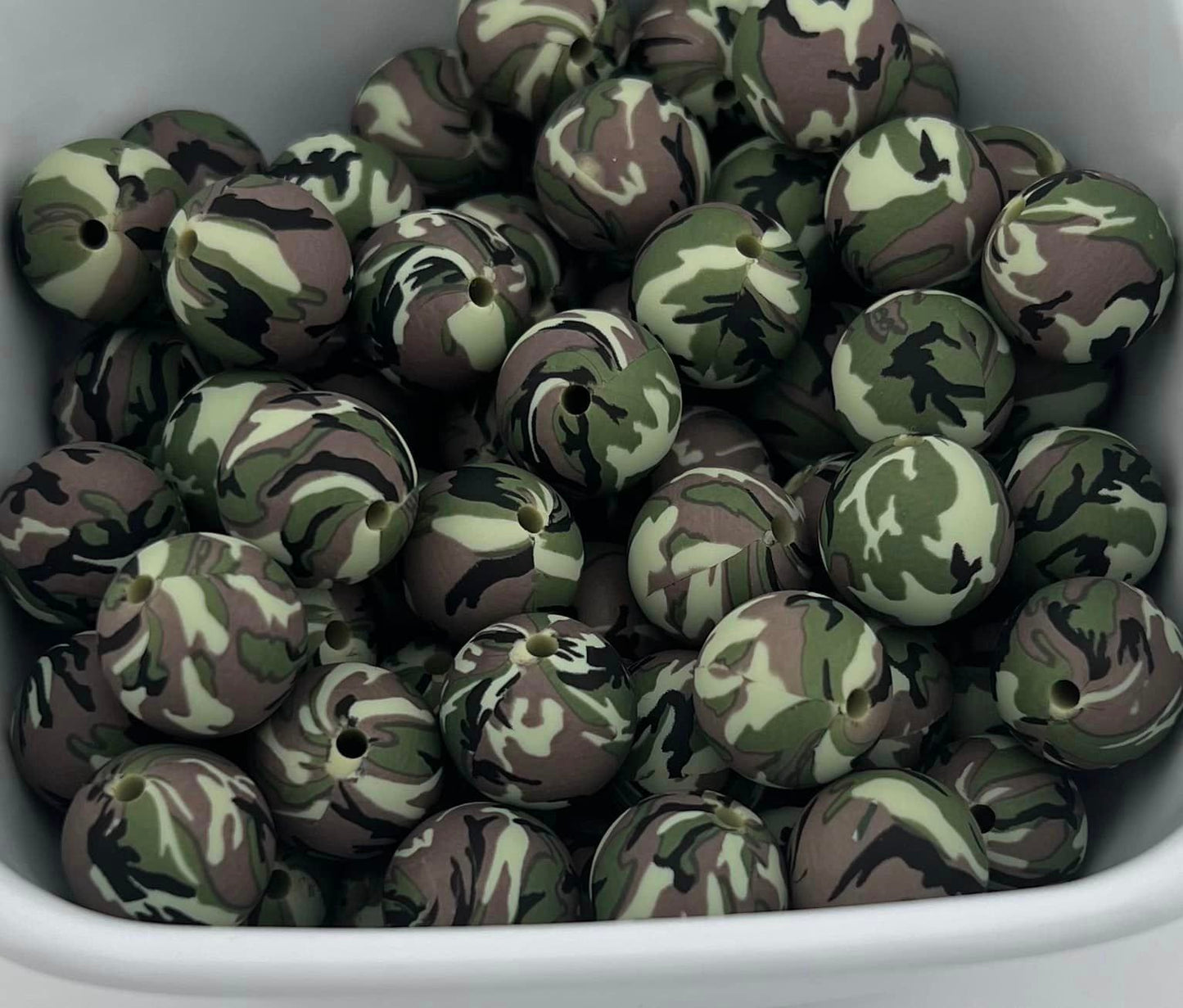 Pack of 50 15MM Camo beads