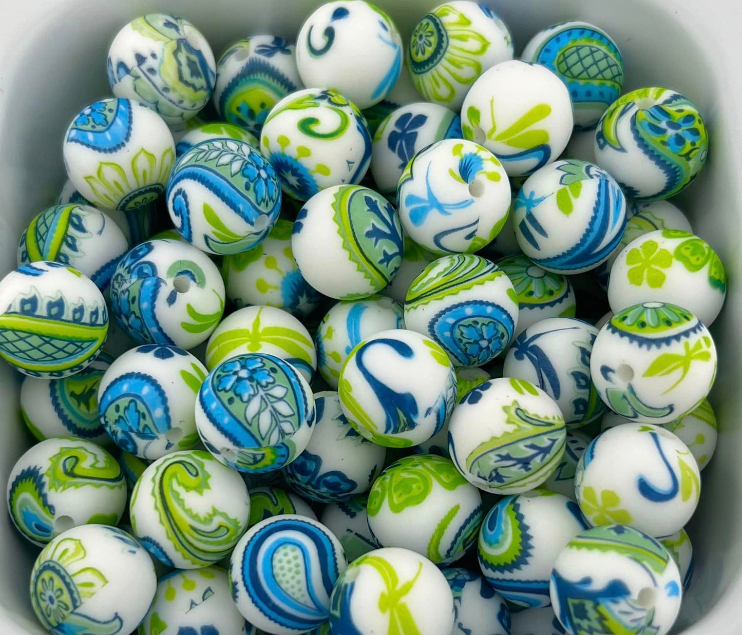 Pack of 80 15MM Paisley Dragonfly beads