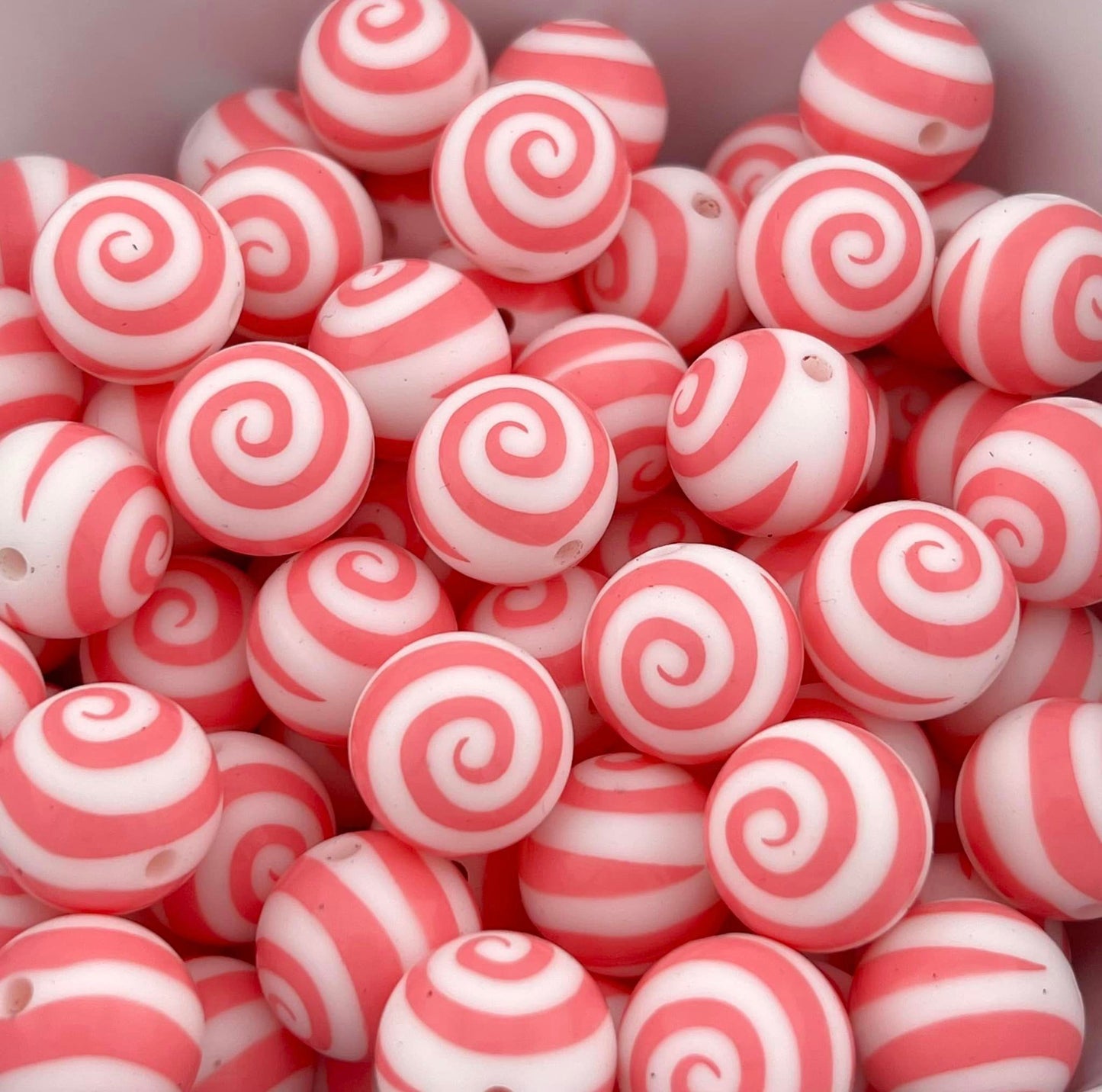 Packs of 100 15MM Swirl beads 6 colors