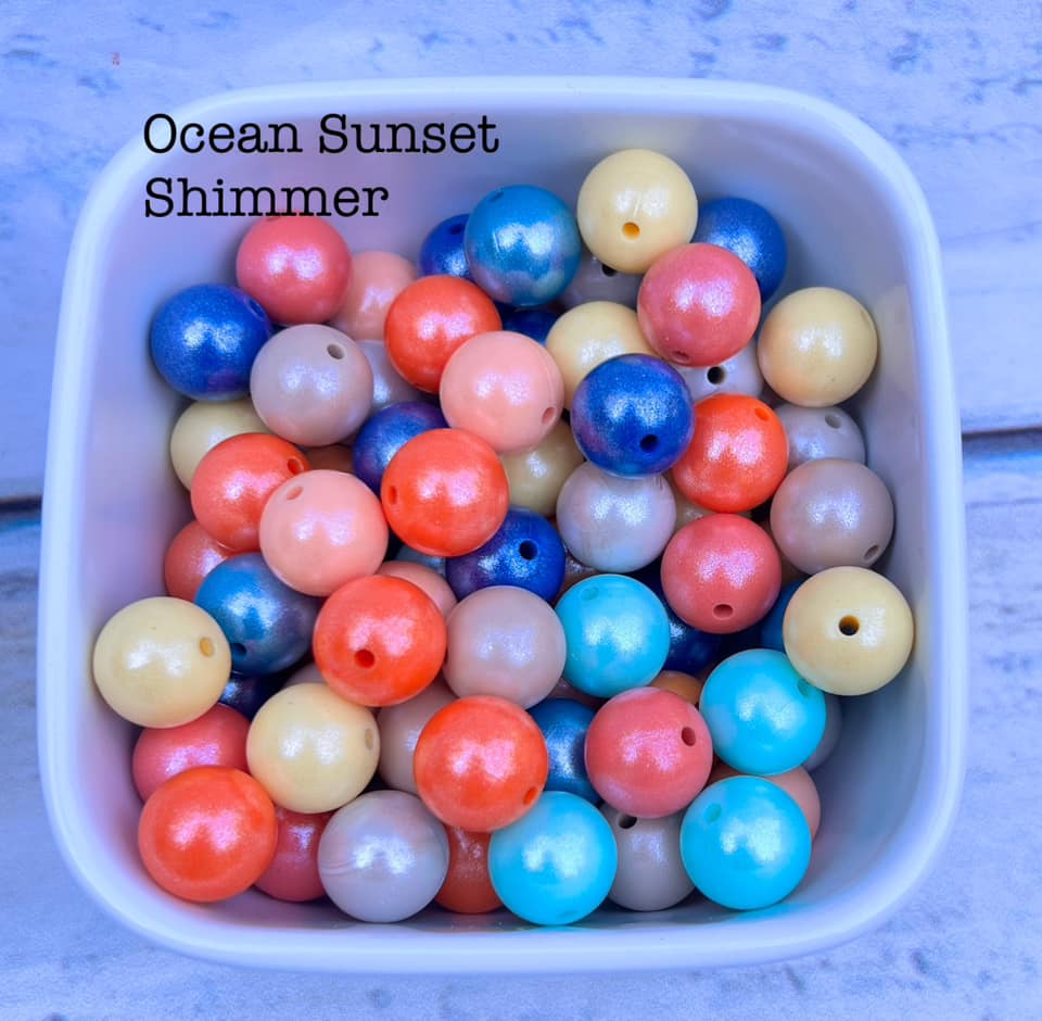 15mm Ocean Sunset Shimmer mix