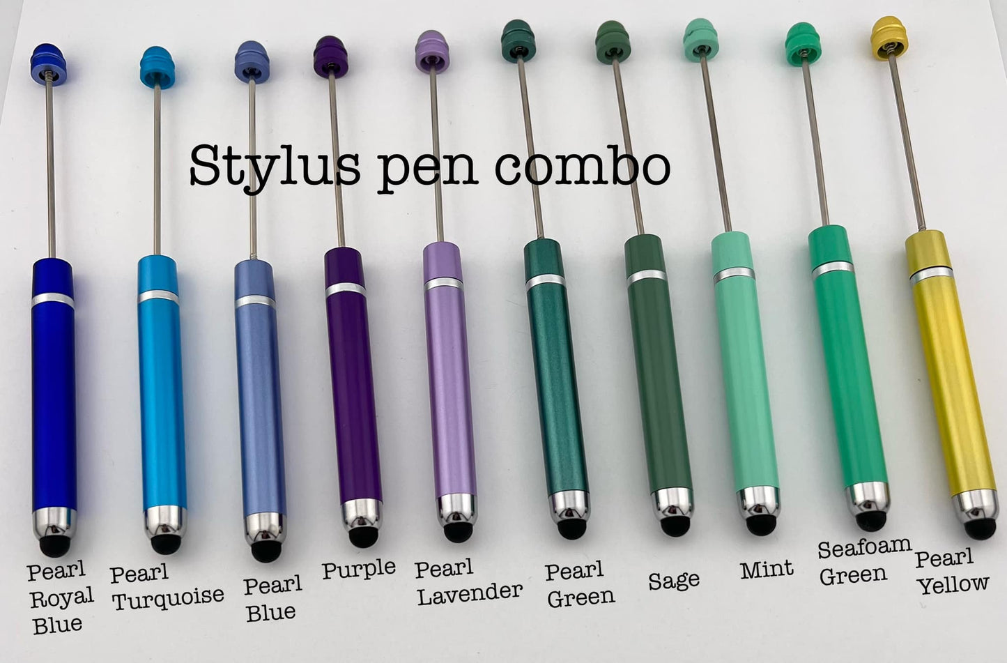 Beadable Stylus Pen Combo (20 Color variations)
