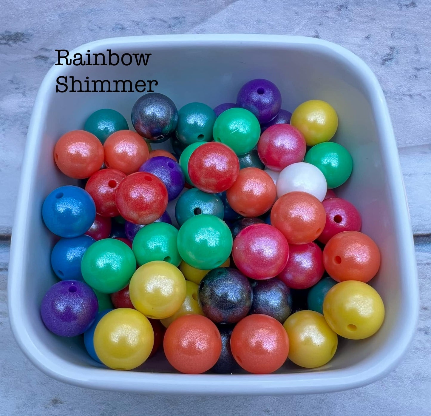 15mm Rainbow Shimmer mix