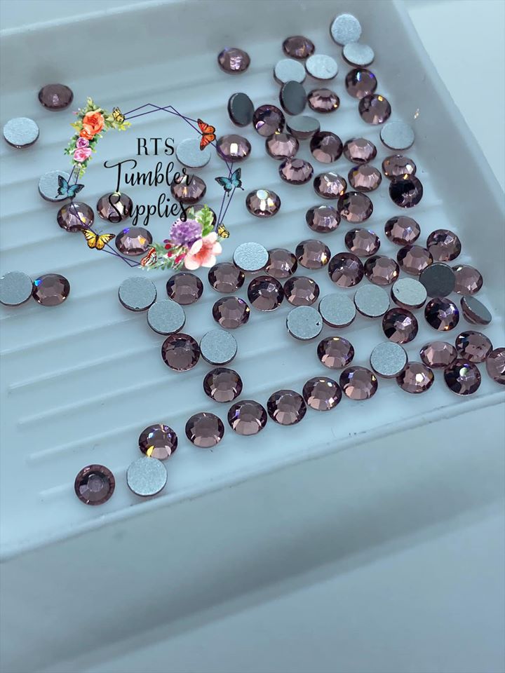 LIGHT AMETHYST GLASS RHINESTONES
