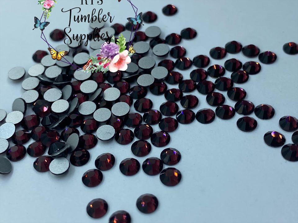 DARK AMETHYST GLASS RHINESTONES