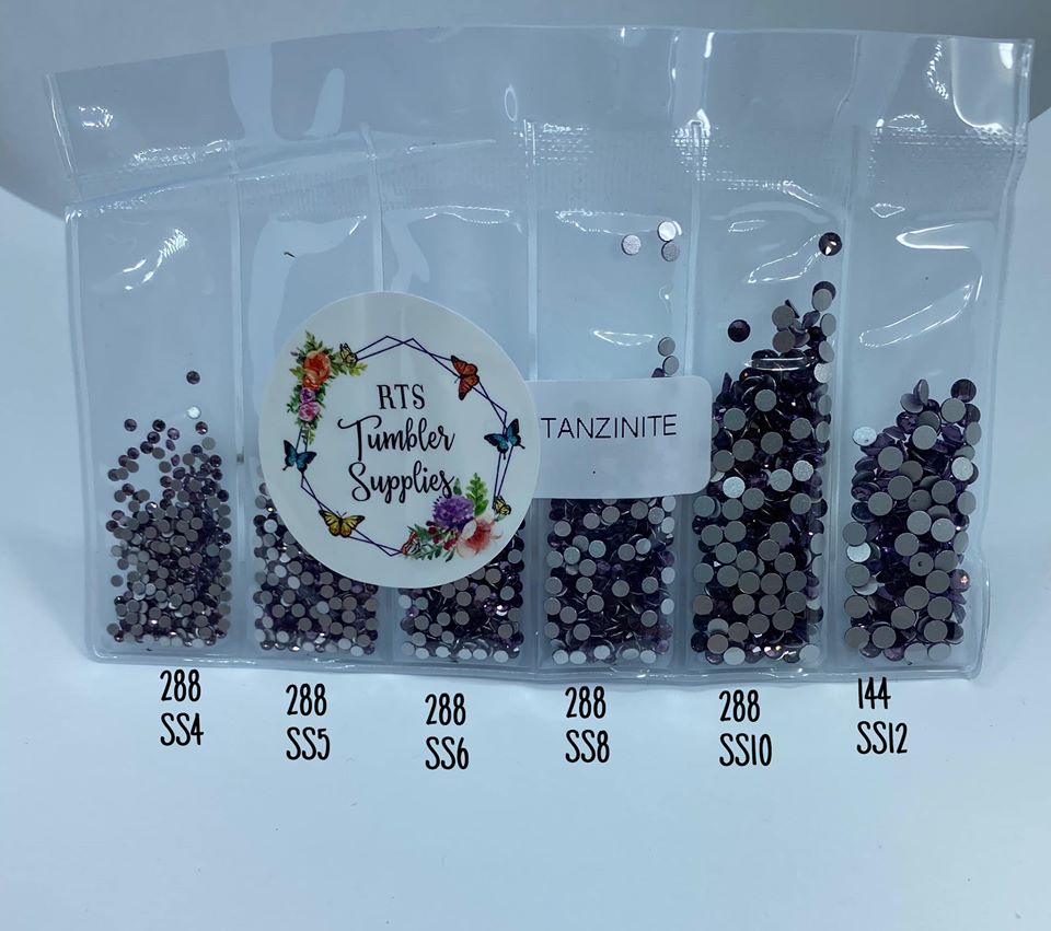 TANZANITE GLASS RHINESTONES