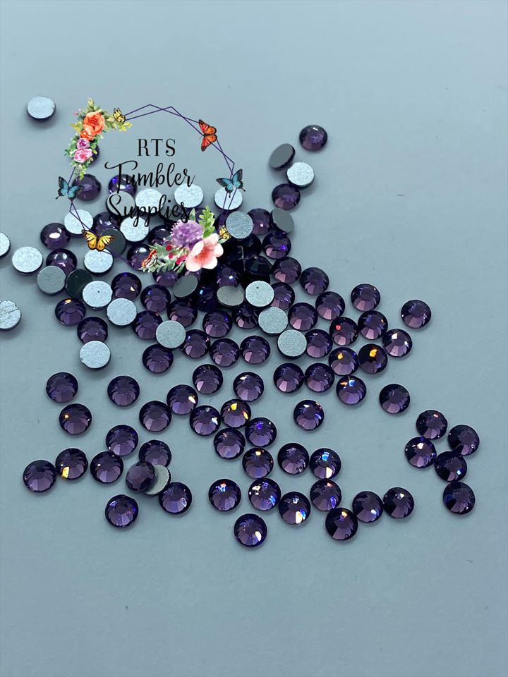 TANZANITE GLASS RHINESTONES