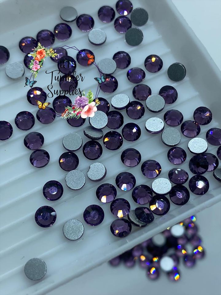 TANZANITE GLASS RHINESTONES