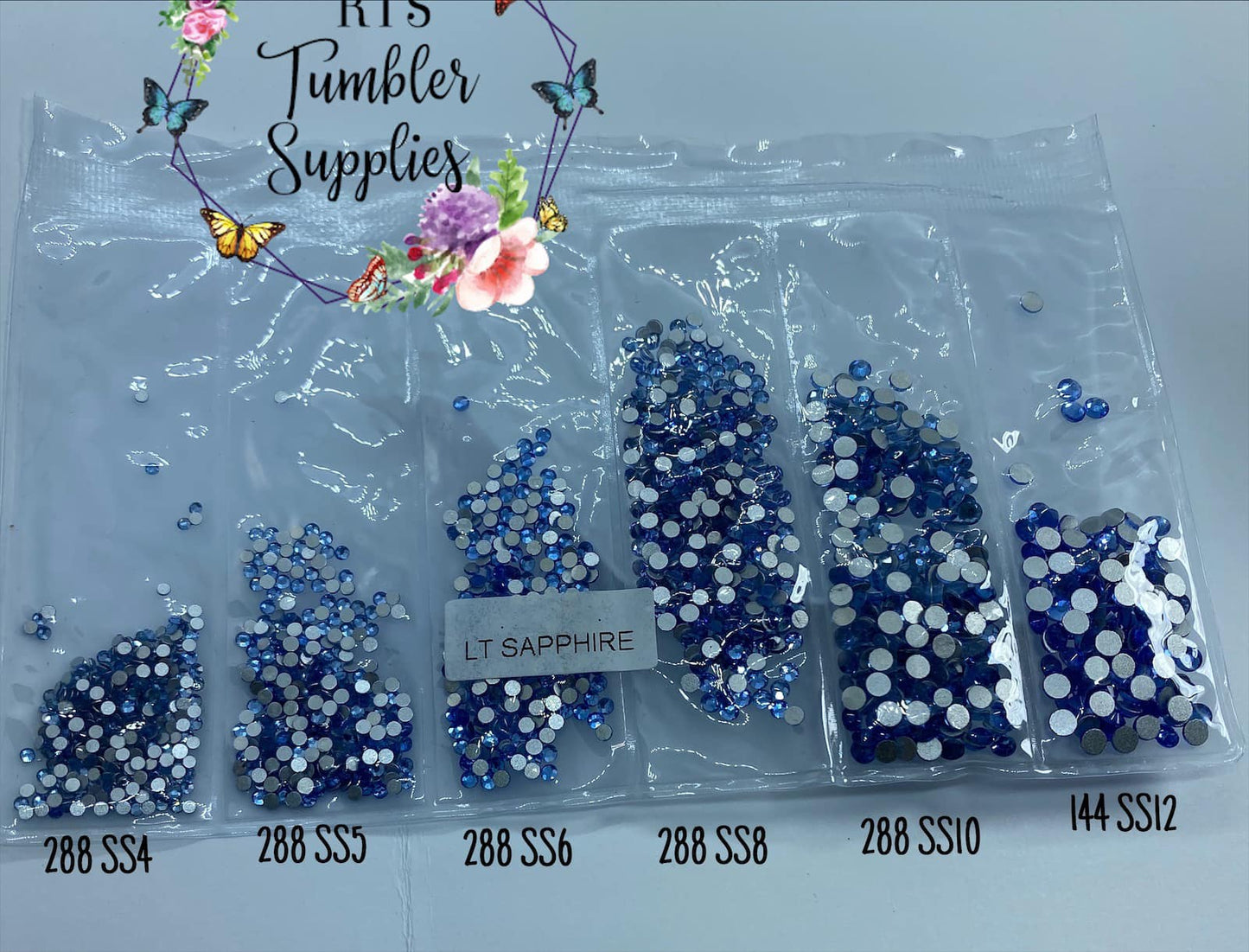 LIGHT SAPPHIRE GLASS RHINESTONES