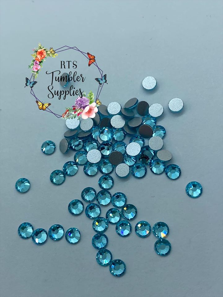 AQUAMARINE GLASS RHINESTONES
