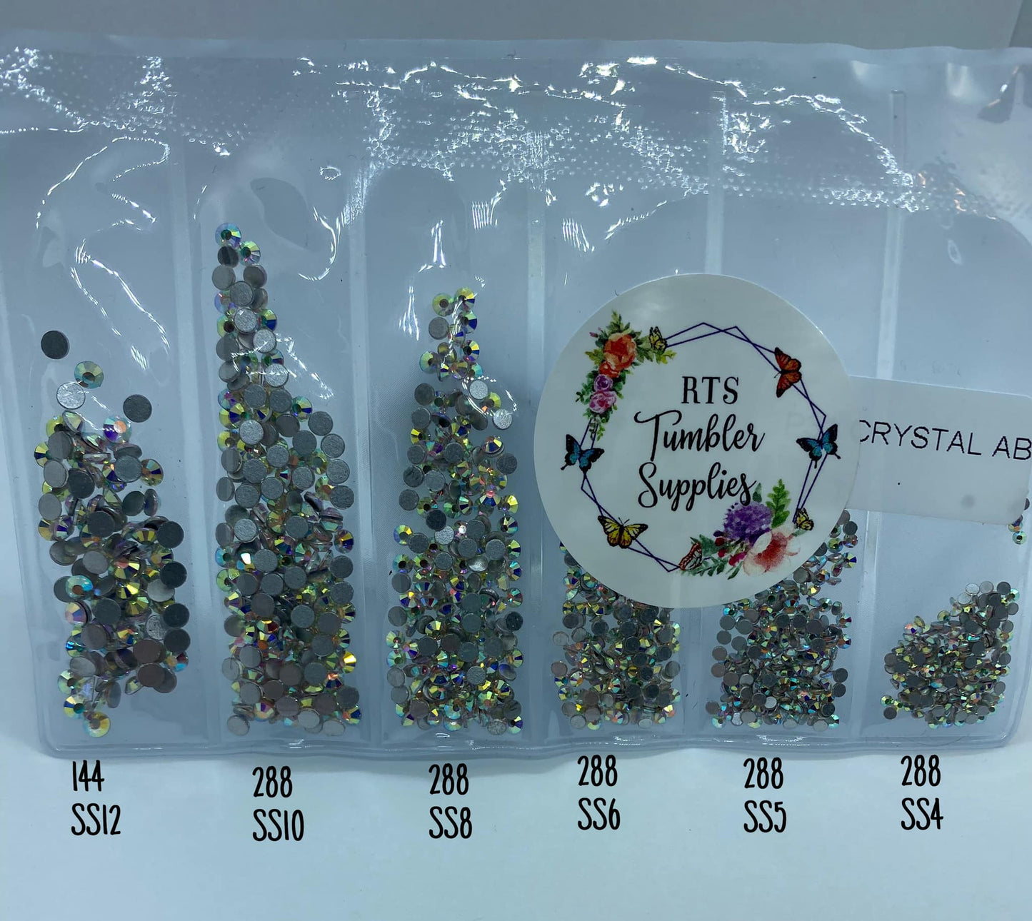 CRYSTAL AB GLASS RHINESTONES