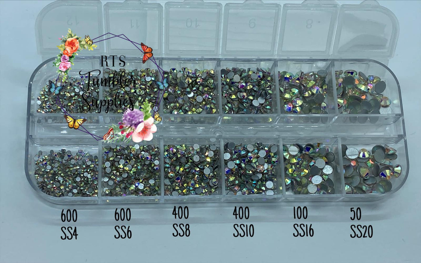 CRYSTAL AB GLASS RHINESTONES