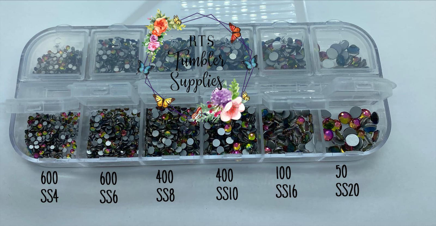 RAINBOW GLASS RHINESTONES