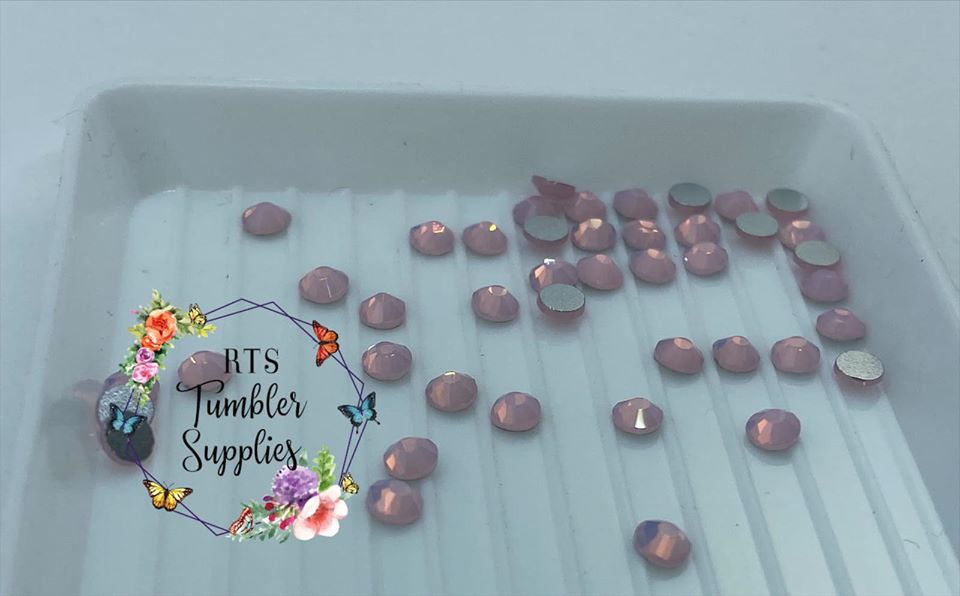 PINK OPAL GLASS RHINESTONES