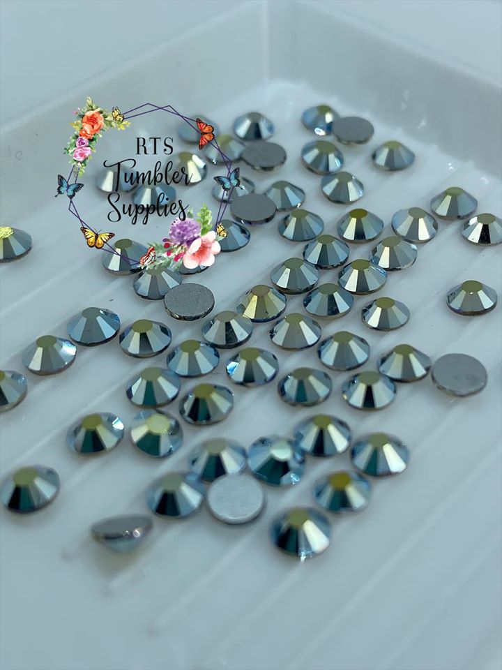 LIGHT GOLD METAL GLASS RHINESTONES