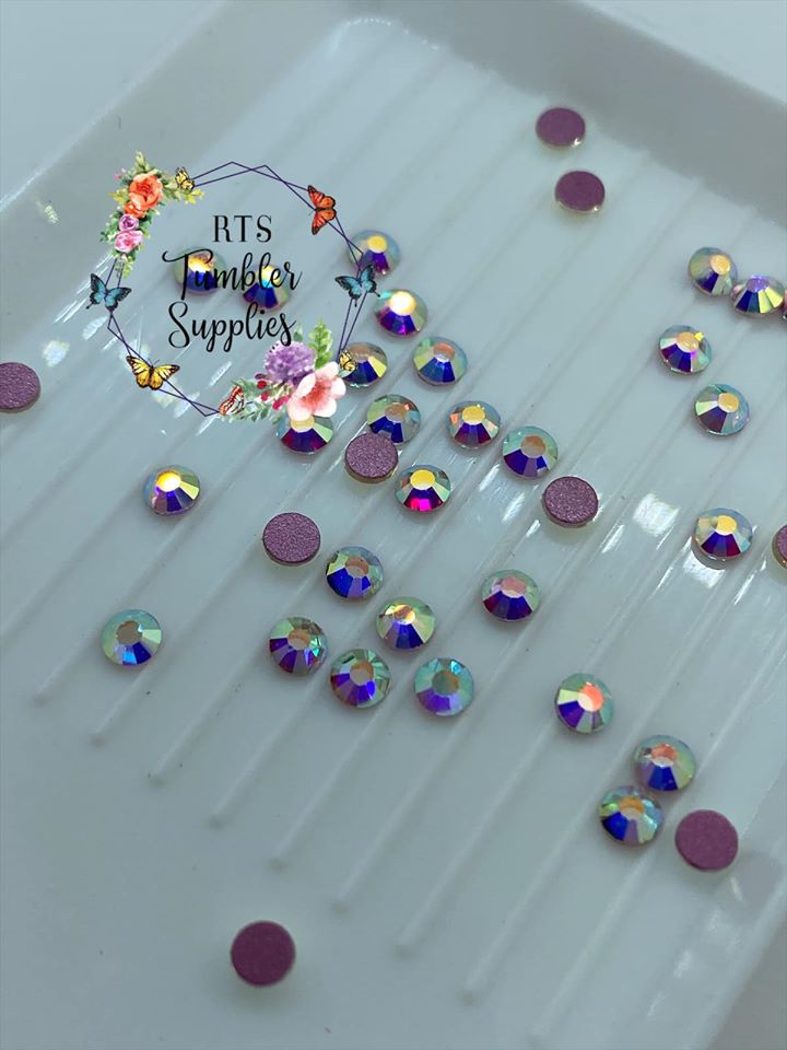 ROSE BACKED CRYSTAL AB GLASS RHINESTONES