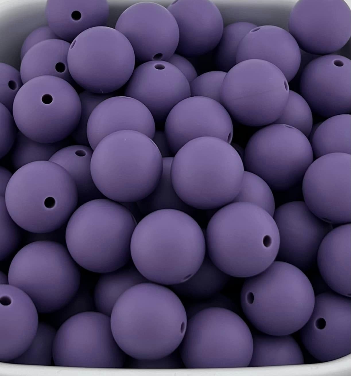 15mm Cyber Grape Solid Silicone Bead