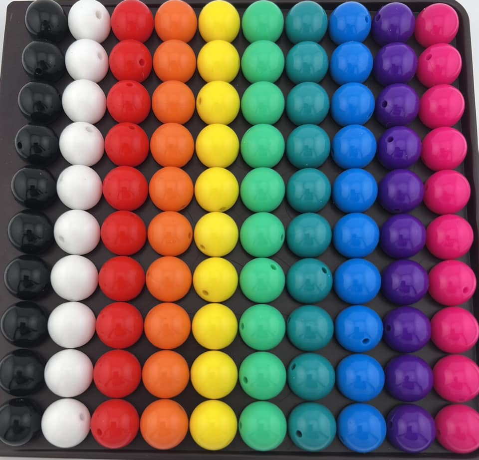 15mm Rainbow Liquid (shiny) Bead Mix