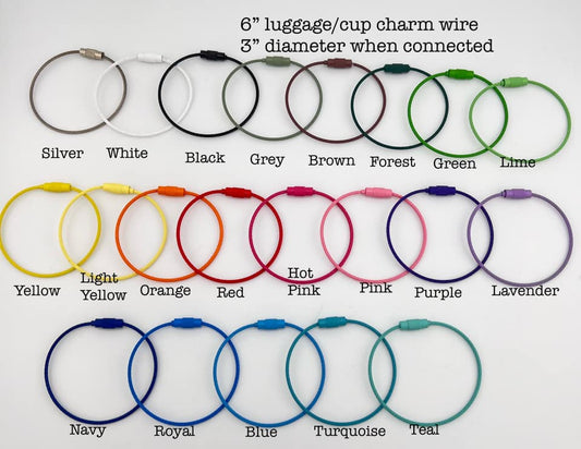 Beadable Luggage/Tumbler Tags (21 Color Options)