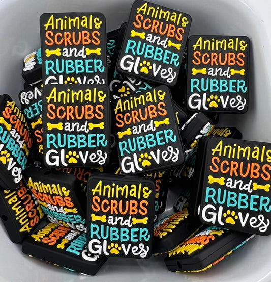 Animals Scrubs and Rubber Gloves Focal