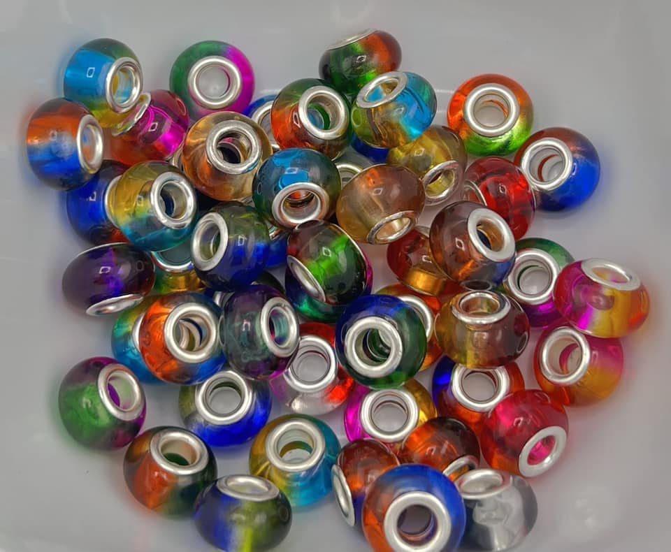 Big Hole Ombre Spacer Beads