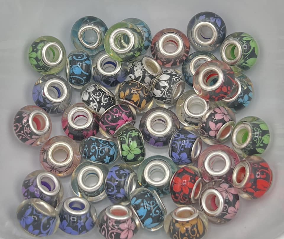 Big Hole Floral Spacer Beads