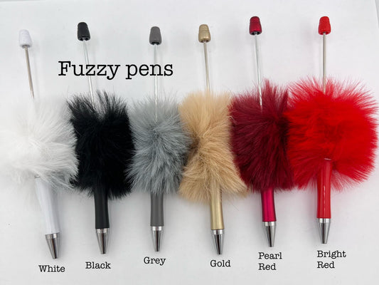 Beadable Fuzzy Pens (17 Color Options)