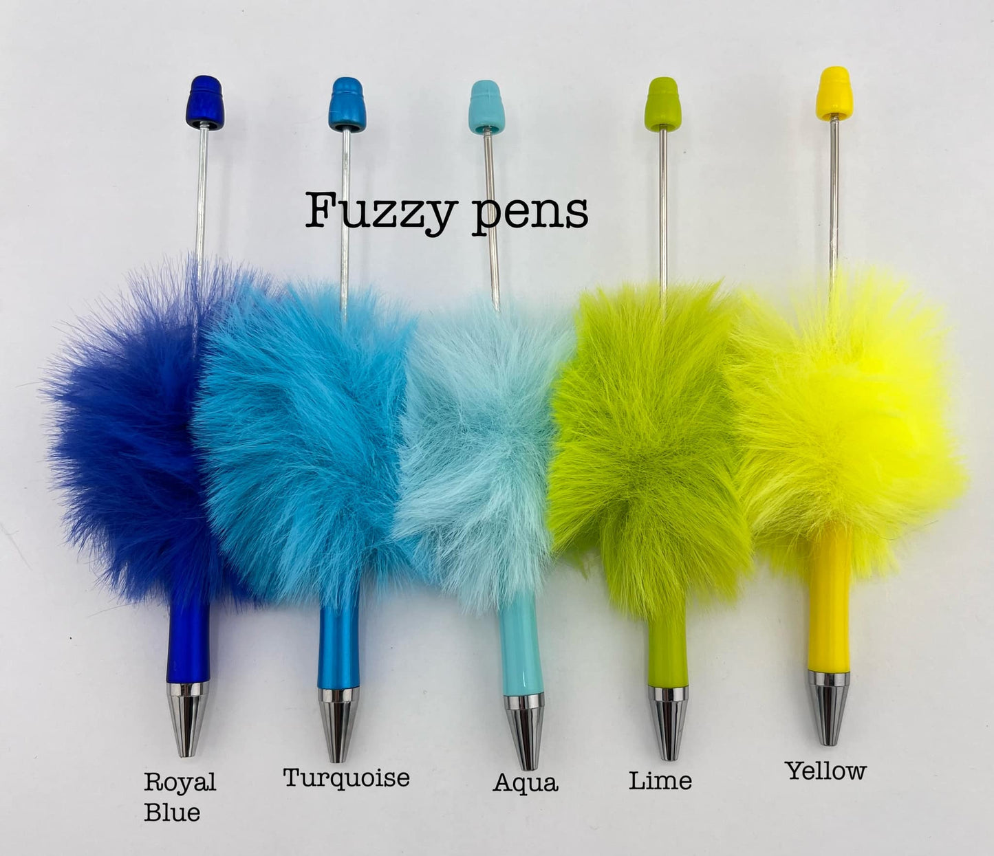 Beadable Fuzzy Pens (17 Color Options)