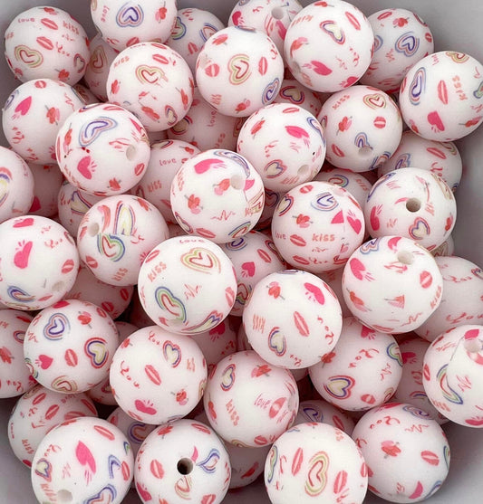 15MM Kiss Love Hearts