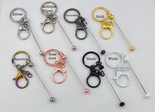 Beadable Keychain Bars (22 Color Options)