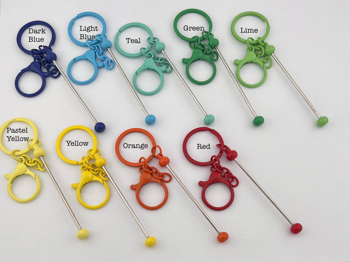 Beadable Keychain Bars (22 Color Options)