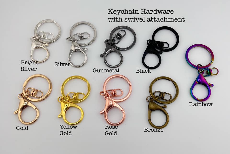 Keychain Hardware with Swivel (9 color options)