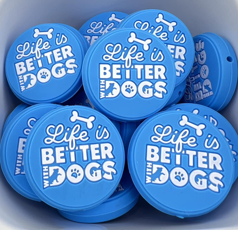 Life is Better with Dogs Blue Focal