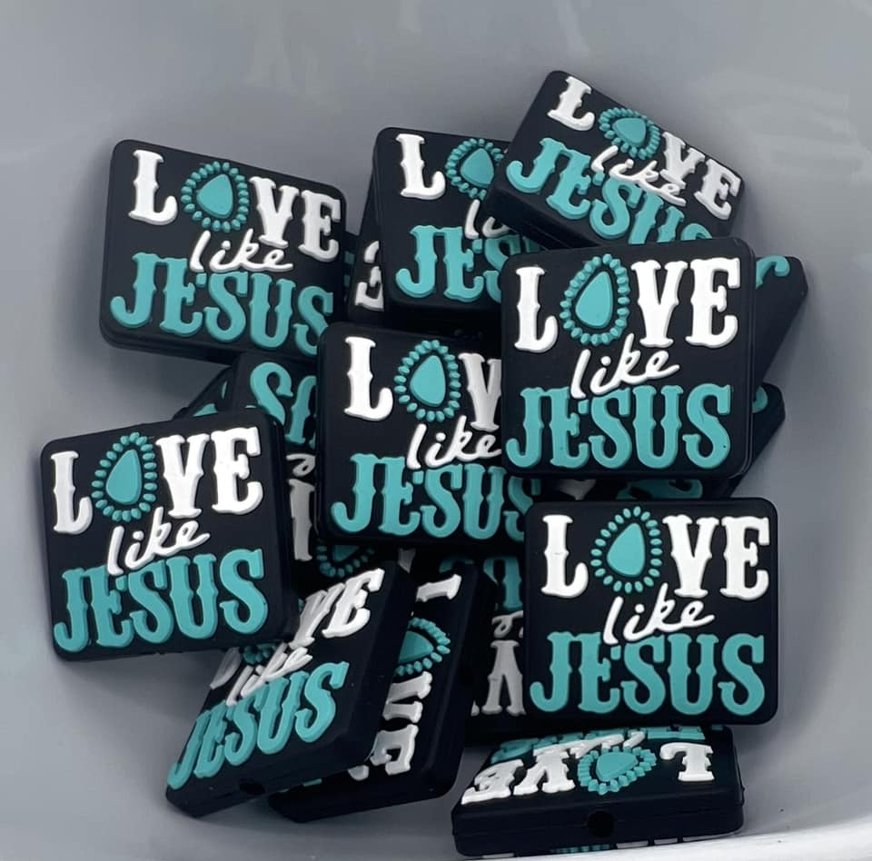 Love Like Jesus Turquoise Focal