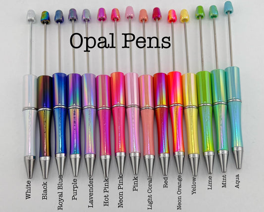 Beadable Opal Pens (15 color Options)