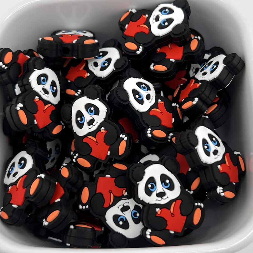 Panda With Heart Focal