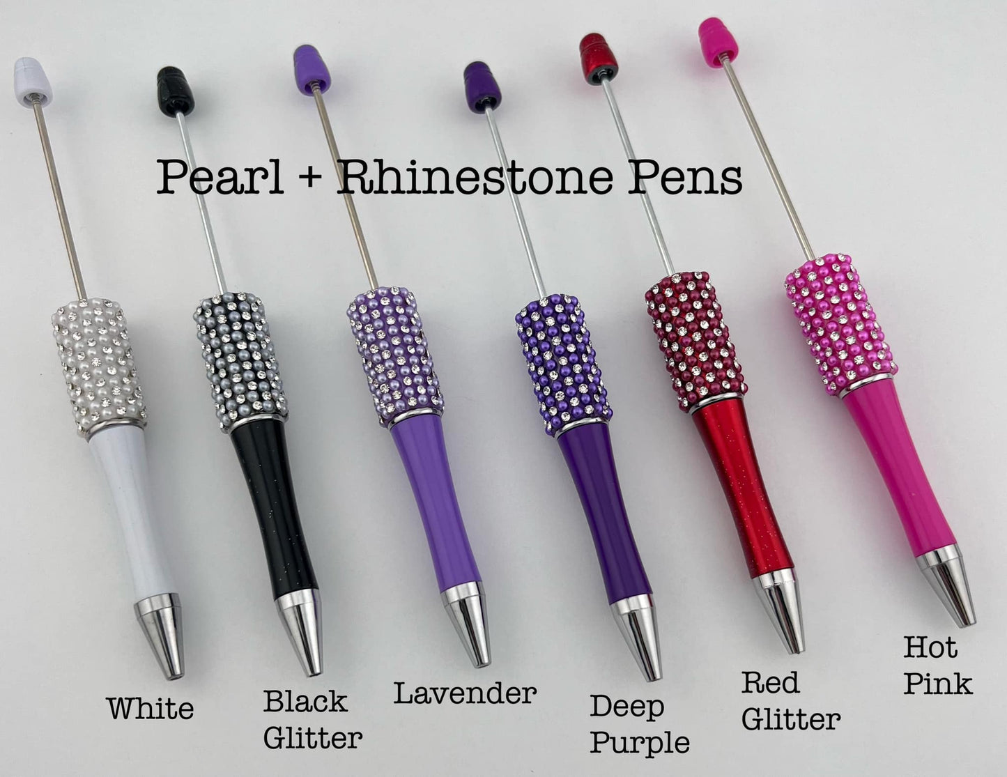 Beadable Rhinestone Pearl Pens (11 color Options)