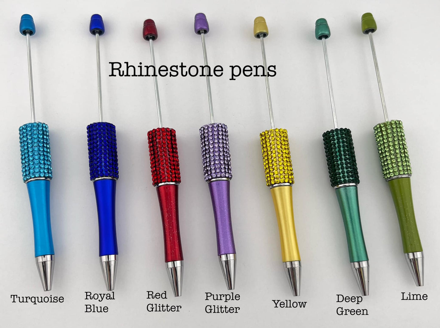 Beadable Rhinestone Pens (19 Color Options)