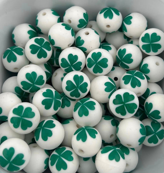 Pack of 30 15MM Single 4 Leaf Clover beads