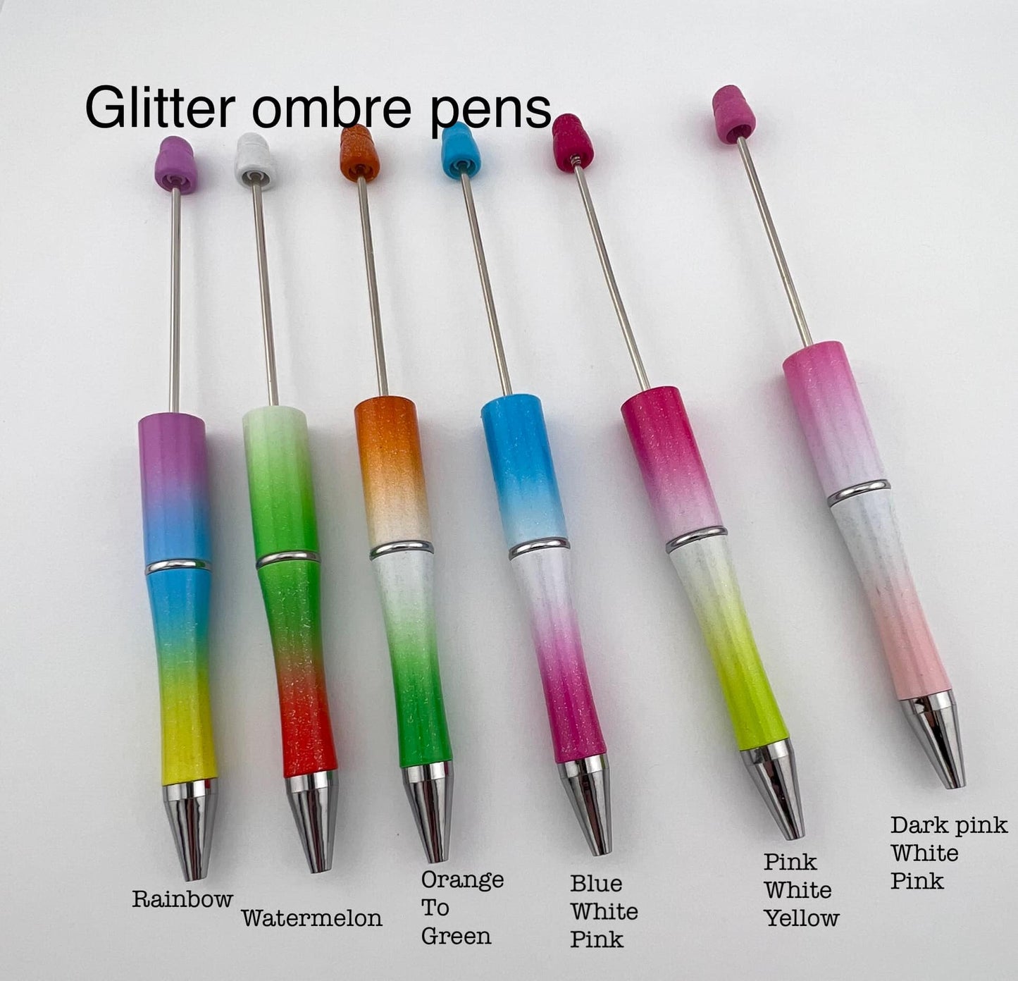 Plastic Beadable Pens (85 Color Variants)