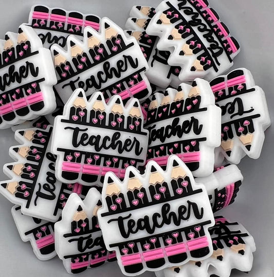 Teacher Focal with Pink Heart Pencils