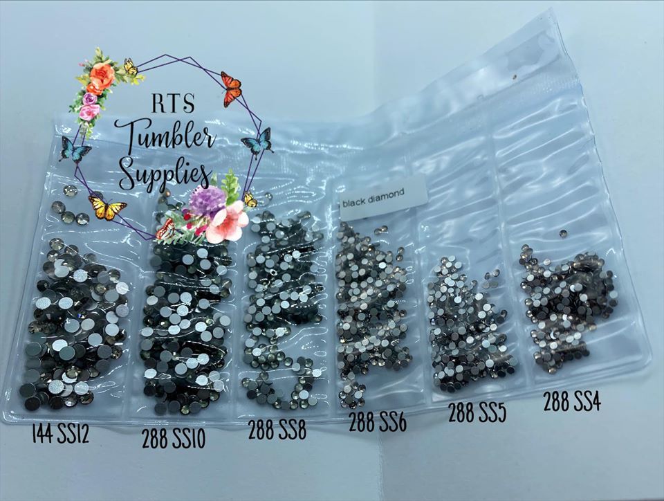 BLACK DIAMOND GLASS RHINESTONES