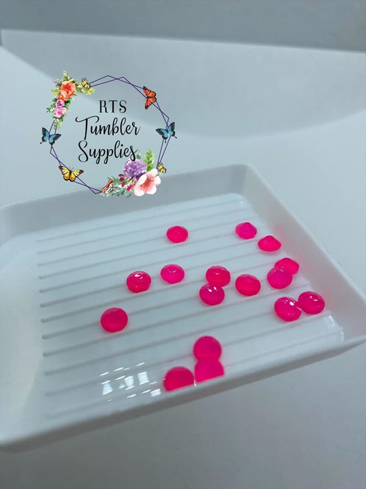 NEON PINK GLASS RHINESTONES
