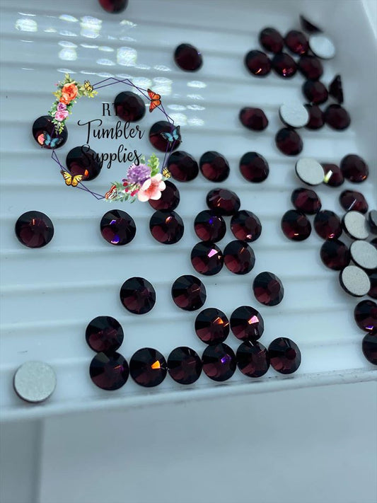 DARK AMETHYST GLASS RHINESTONES