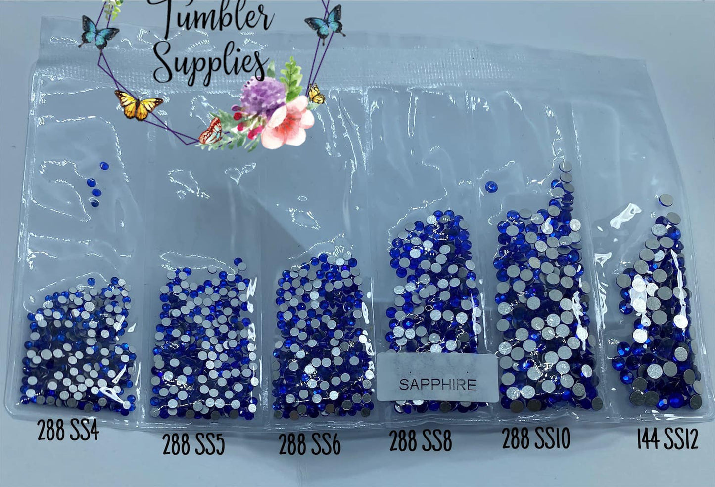 SAPPHIRE GLASS RHINESTONES
