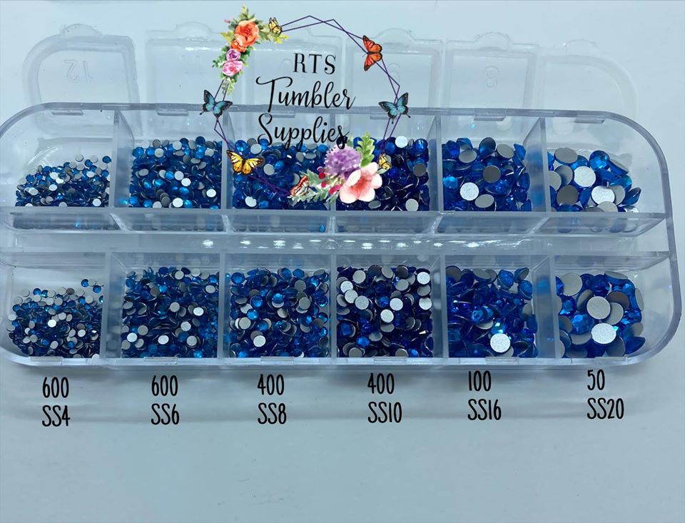 CAPRI BLUE GLASS RHINESTONES