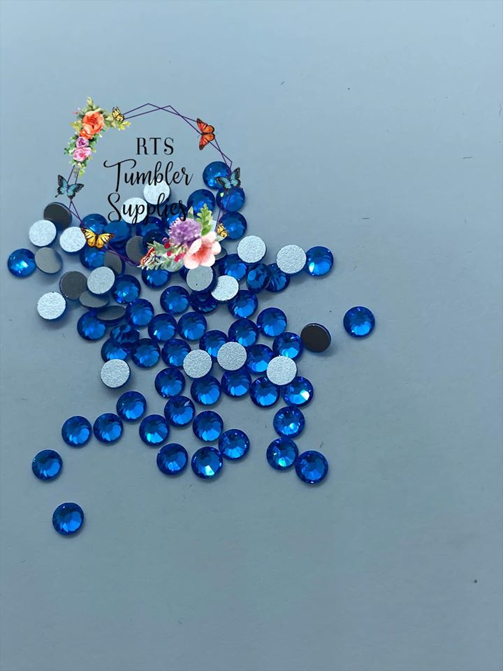 CAPRI BLUE GLASS RHINESTONES