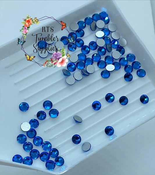 CAPRI BLUE GLASS RHINESTONES